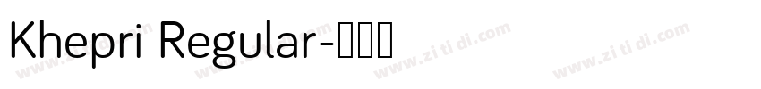 Khepri Regular字体转换
